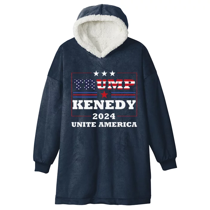 Trump Kennedy Unite America Election 2024 Vote For Trump Hooded Wearable Blanket