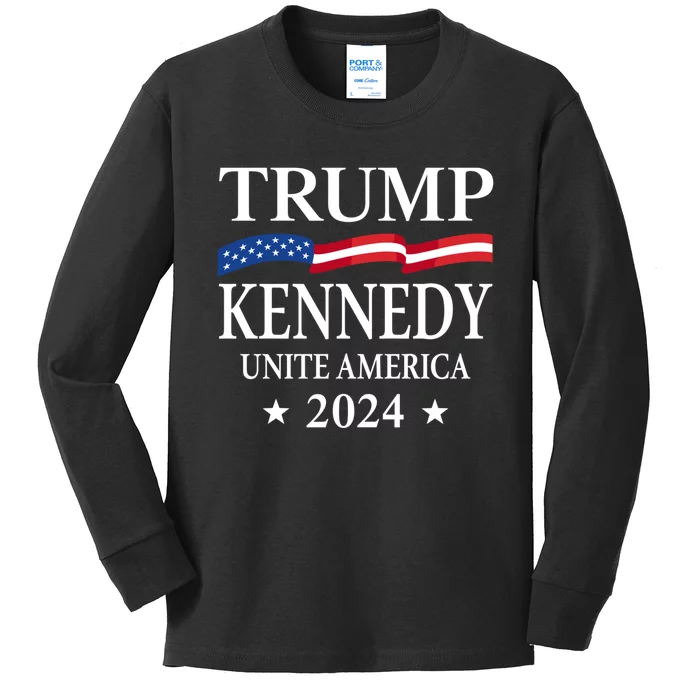 Trump Kennedy Unite America Kids Long Sleeve Shirt