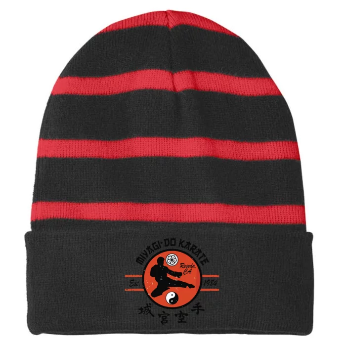 The Karate Vintage MiyagiDo Karate Striped Beanie with Solid Band