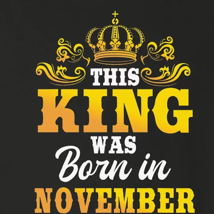 This King Was Born In November Birthday Party Celebration Toddler Long Sleeve Shirt