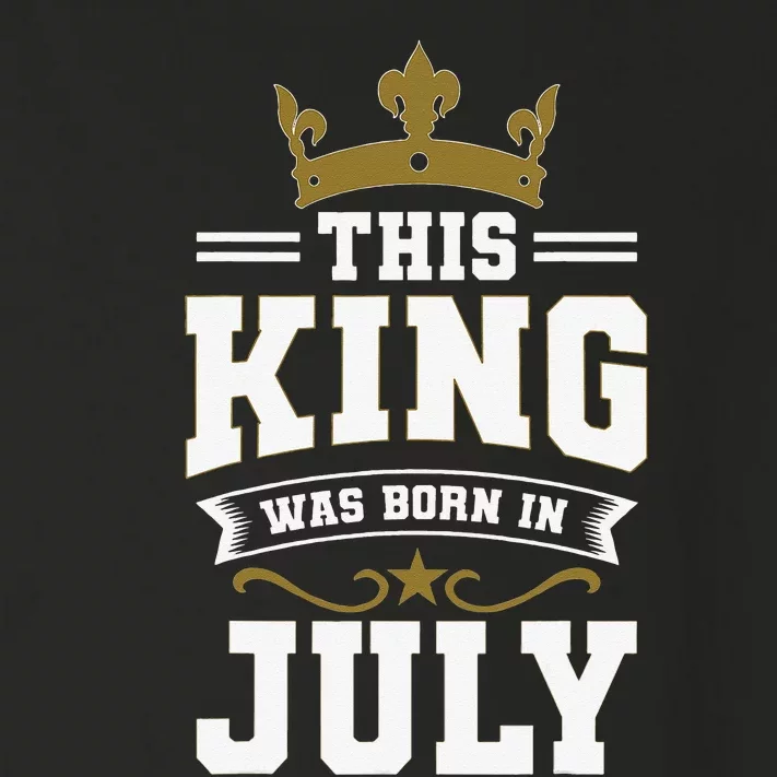 This King Was Born In July Birthday Party Celebration Toddler Long Sleeve Shirt