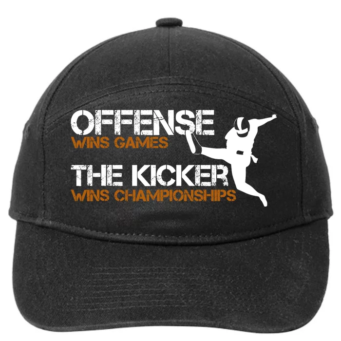 The Kicker Wins Championships Football 7-Panel Snapback Hat