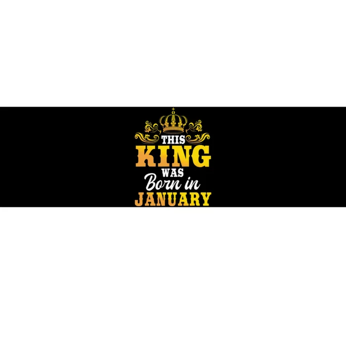 This King Was Born In January Birthday Party Celebration Bumper Sticker