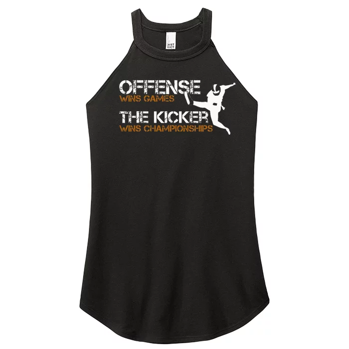 The Kicker Wins Championships Football Women’s Perfect Tri Rocker Tank