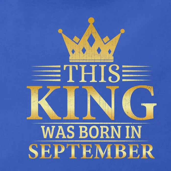 This King Was Born In September Birthday Celebration Gift Zip Tote Bag