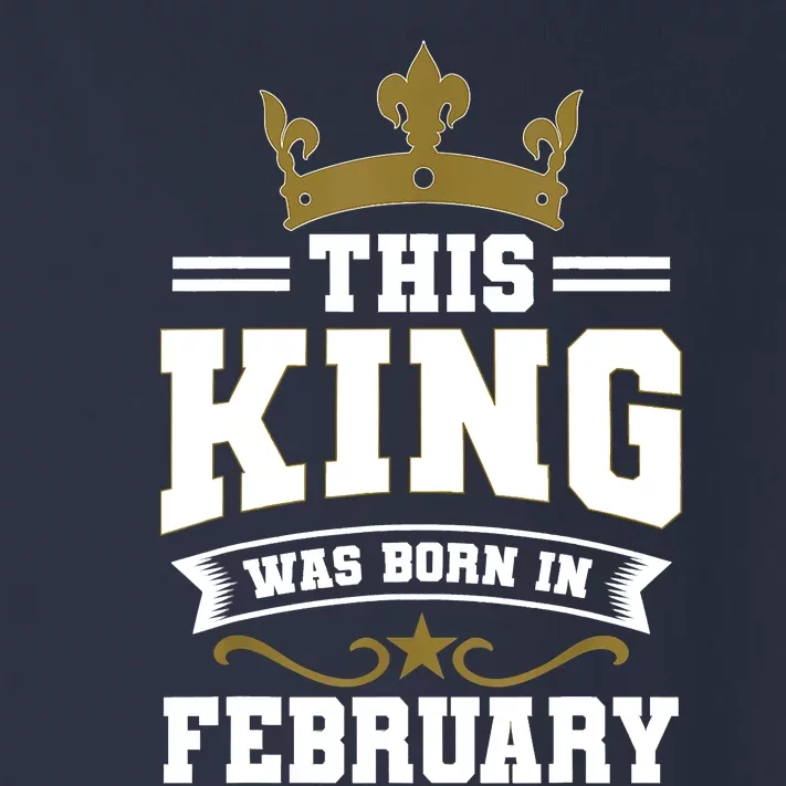 This King Was Born In February Birthday Party Celebration Toddler Long Sleeve Shirt