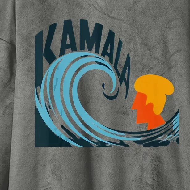 The Kamala Wave A Political Tidal Shift Hooded Wearable Blanket