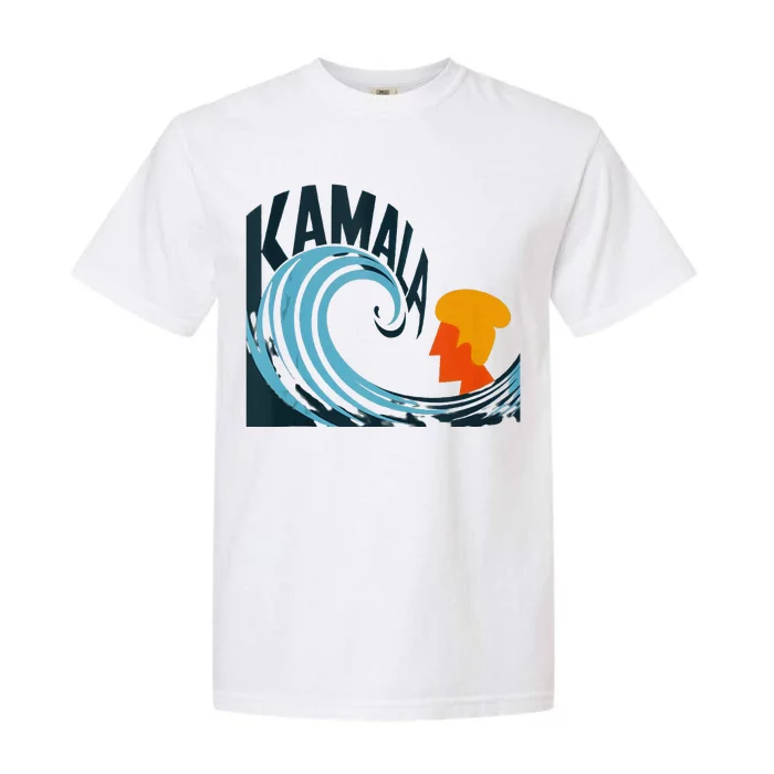 The Kamala Wave A Political Tidal Shift Garment-Dyed Heavyweight T-Shirt