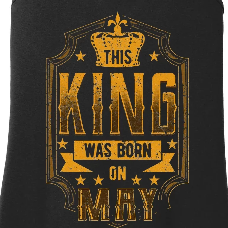 This King Was Born In May Royal Theme Birthday Party Ladies Essential Tank