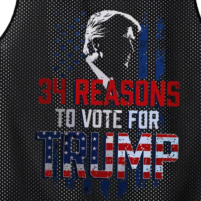 Terrence K Williams 34 Reasons To Vote For Donald Trump Mesh Reversible Basketball Jersey Tank