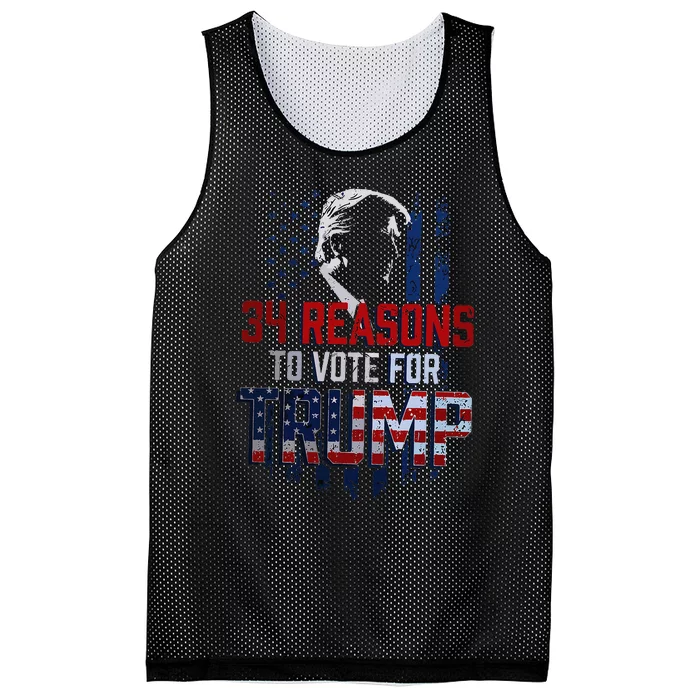 Terrence K Williams 34 Reasons To Vote For Donald Trump Mesh Reversible Basketball Jersey Tank