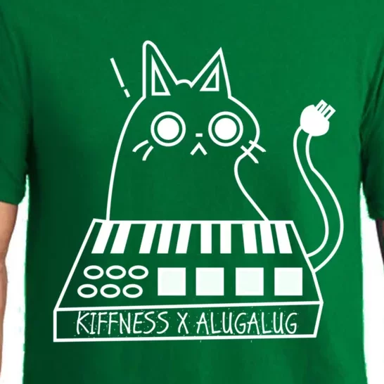 The Kiffness X Alugalug White Cat Classic Alugalug Luga Luga Meme Meow Music Pajama Set