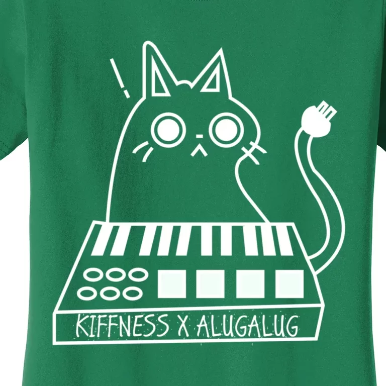 The Kiffness X Alugalug White Cat Classic Alugalug Luga Luga Meme Meow Music Women's T-Shirt