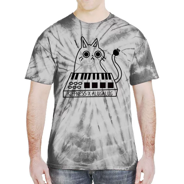 The Kiffness X Alugalug White Cat Classic Alugalug Luga Luga Meme Meow Music Tie-Dye T-Shirt