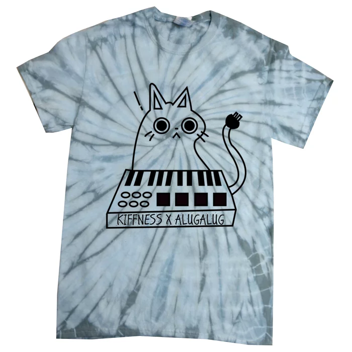 The Kiffness X Alugalug White Cat Classic Alugalug Luga Luga Meme Meow Music Tie-Dye T-Shirt