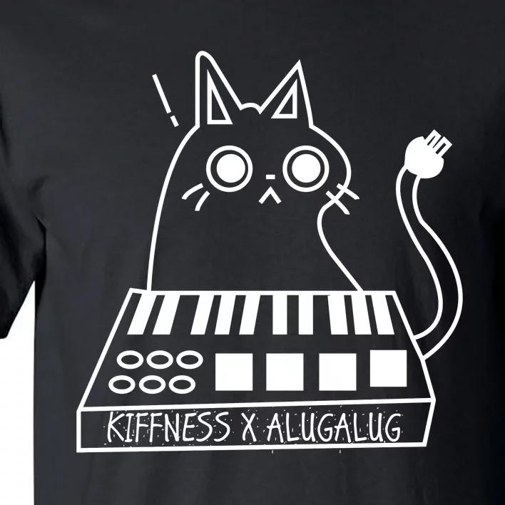 The Kiffness X Alugalug White Cat Classic Alugalug Luga Luga Meme Meow Music Tall T-Shirt