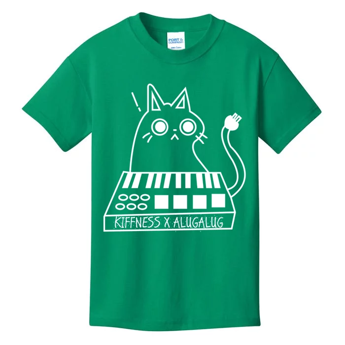 The Kiffness X Alugalug White Cat Classic Alugalug Luga Luga Meme Meow Music The Kids T-Shirt