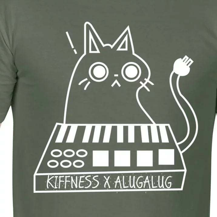 The Kiffness X Alugalug White Cat Classic Alugalug Luga Luga Meme Meow Music The Comfort Colors T-Shirt