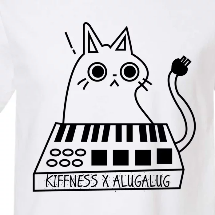 The Kiffness X Alugalug White Cat Classic Alugalug Luga Luga Meme Meow Music The Garment-Dyed Heavyweight T-Shirt