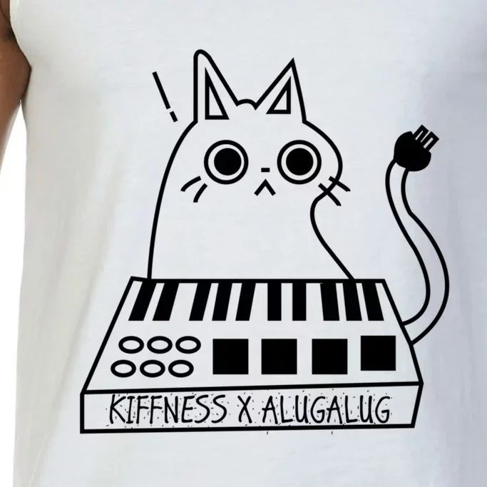 The Kiffness X Alugalug White Cat Classic Alugalug Luga Luga Meme Meow Music The Comfort Colors® Tank Top