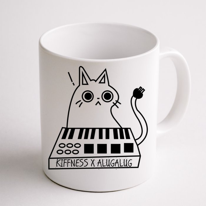 The Kiffness X Alugalug White Cat Classic Alugalug Luga Luga Meme Meow Music The Front & Back Coffee Mug