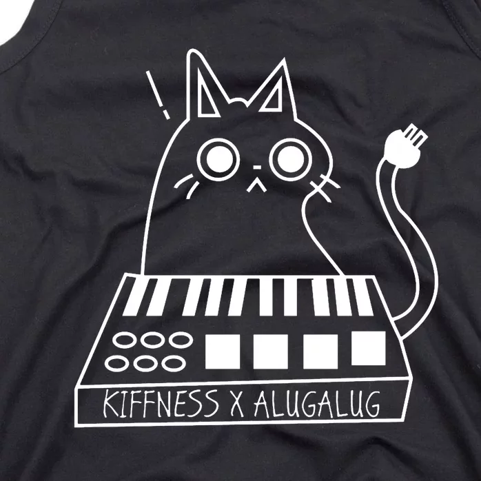 The Kiffness X Alugalug White Cat Classic Alugalug Luga Luga Meme Meow Music Tank Top