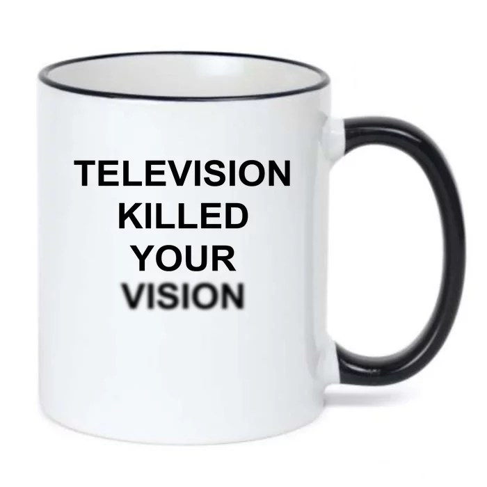 Television Killed Your Vision Black Color Changing Mug