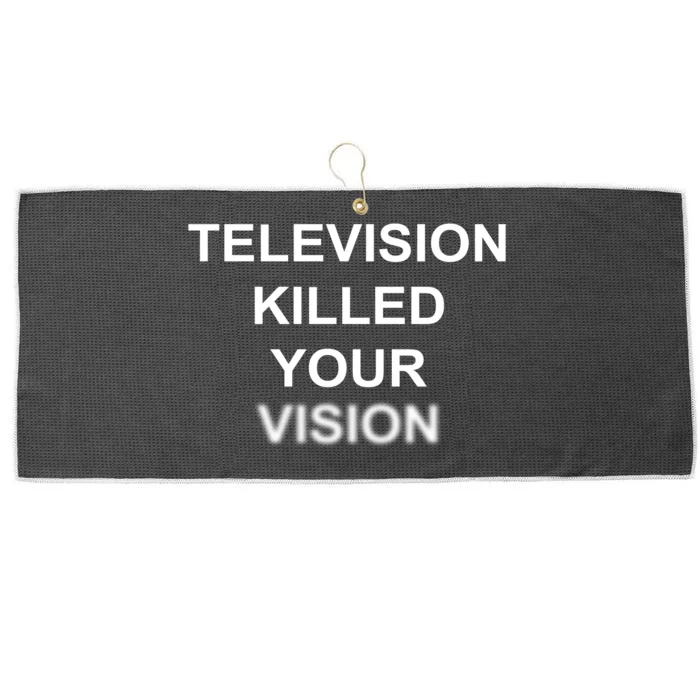 Television Killed Your Vision Large Microfiber Waffle Golf Towel