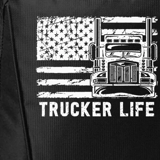 Trucker Life 18 Wheeler Freighter Truck Driver City Backpack