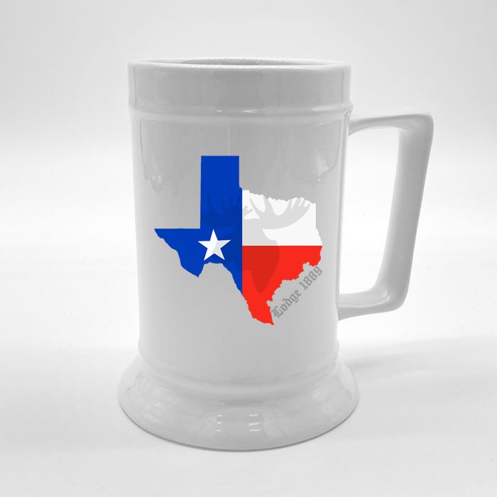 Texas Lodge 1889 2024 Fundraiser Front & Back Beer Stein