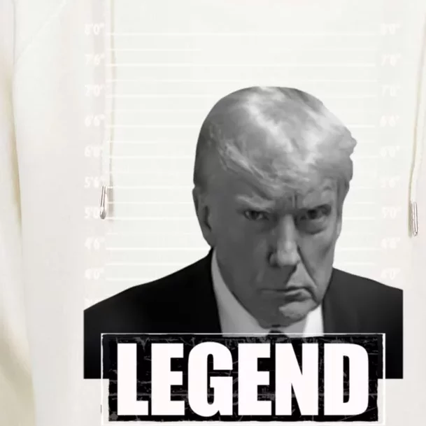 Trump Legend 2024 Mugshot President Great Gift Womens Funnel Neck Pullover Hood