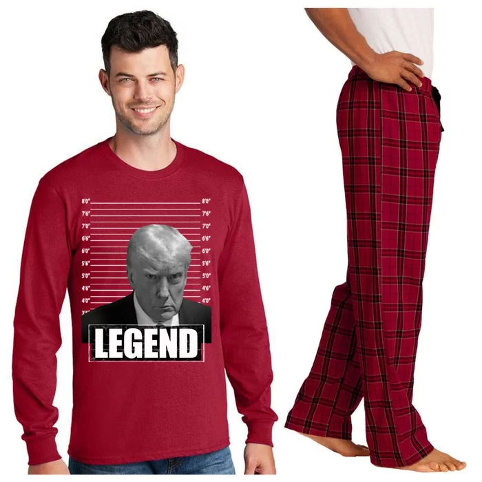 Trump Legend 2024 Mugshot President Great Gift Long Sleeve Pajama Set