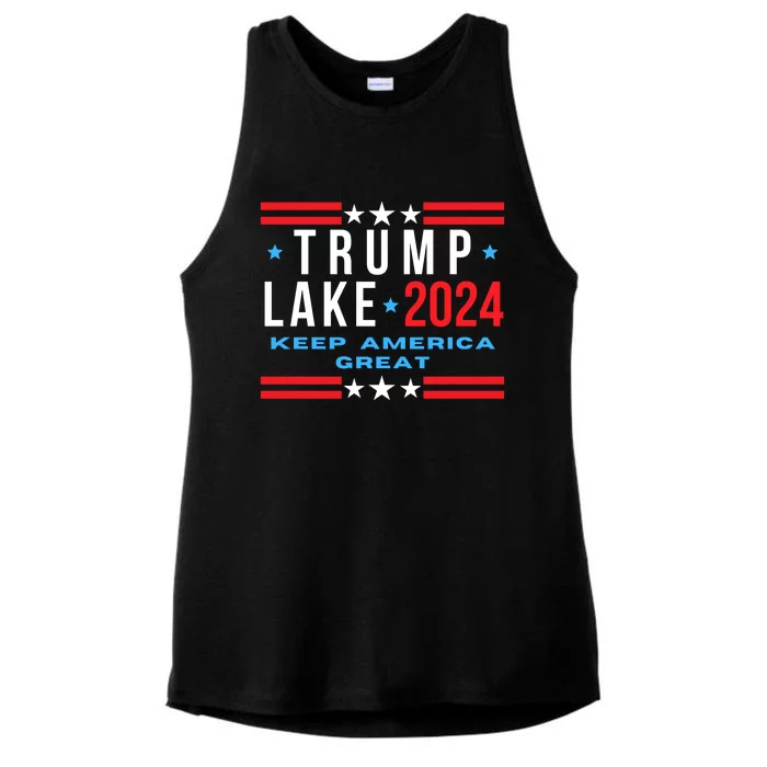 Trump Lake 2024, President Trump 2024, Kari Lake, Men Women Ladies Tri-Blend Wicking Tank