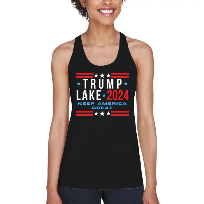 Trump Lake 2024, President Trump 2024, Kari Lake, Men Women Women's Racerback Tank