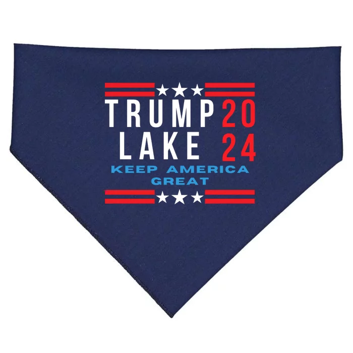 Trump Lake 2024, President Trump 2024, Kari Lake, Men Women USA-Made Doggie Bandana