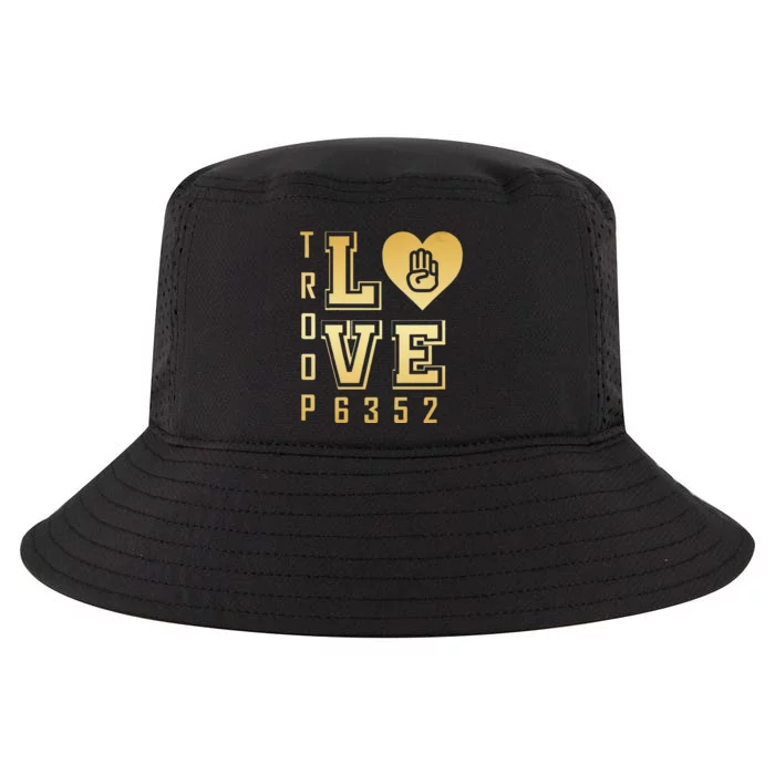 Troop Love 6352 funny saying quote Cool Comfort Performance Bucket Hat