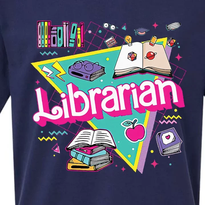 Teacher Librarian 90s Bookish Pink Doll Reading Books Outfit Sueded Cloud Jersey T-Shirt