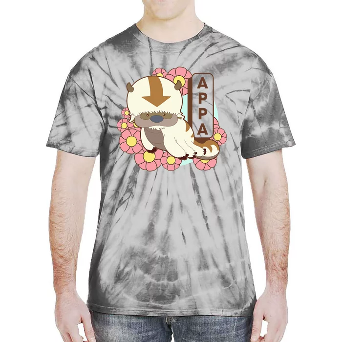 The Last Airbender Appa Floral Poster Tie-Dye T-Shirt