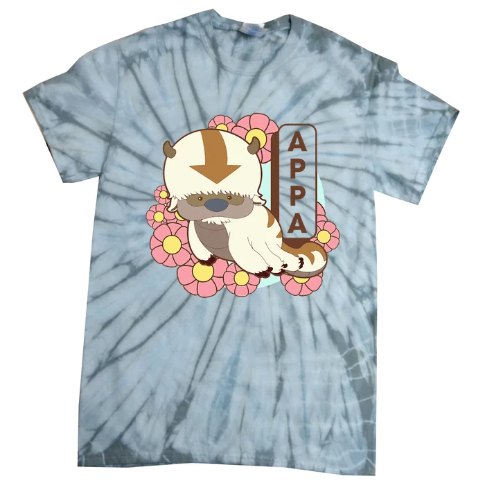 The Last Airbender Appa Floral Poster Tie-Dye T-Shirt