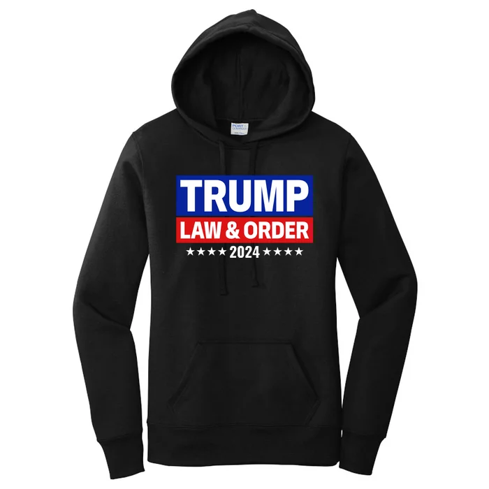 Trump Law And Order 2024 Women's Pullover Hoodie