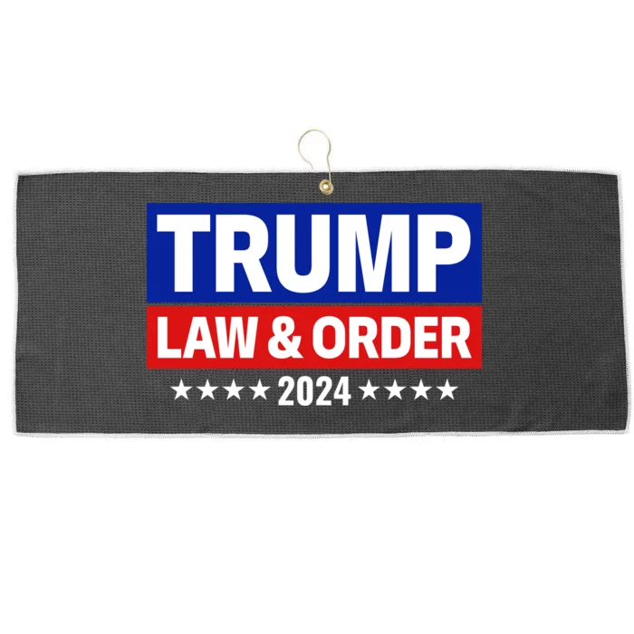 Trump Law And Order 2024 Large Microfiber Waffle Golf Towel