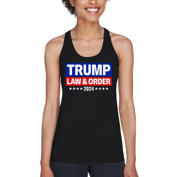 Trump Law And Order 2024 Women's Racerback Tank