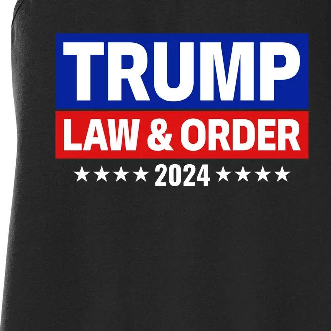 Trump Law And Order 2024 Women's Racerback Tank