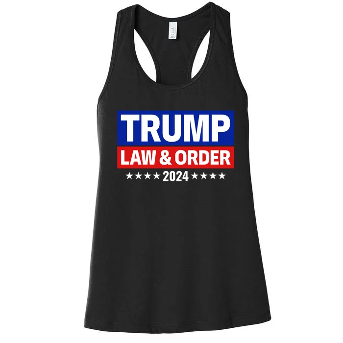 Trump Law And Order 2024 Women's Racerback Tank