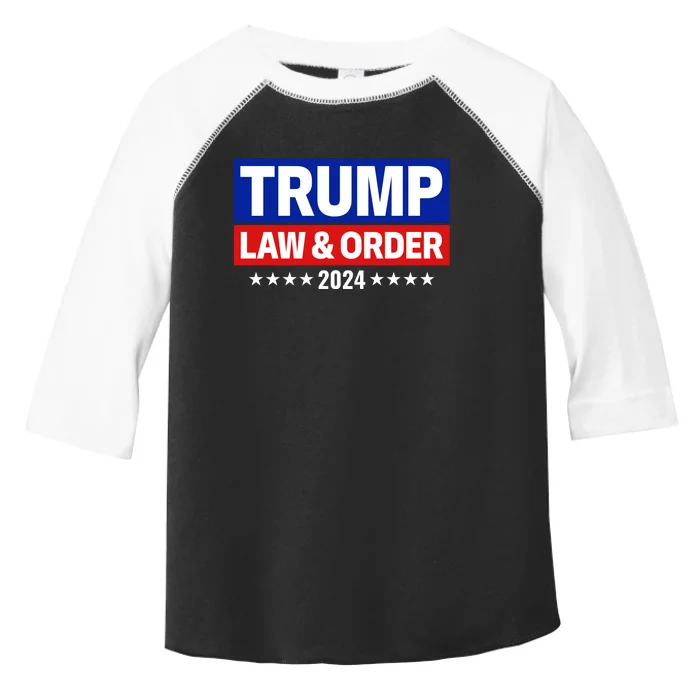 Trump Law And Order 2024 Toddler Fine Jersey T-Shirt