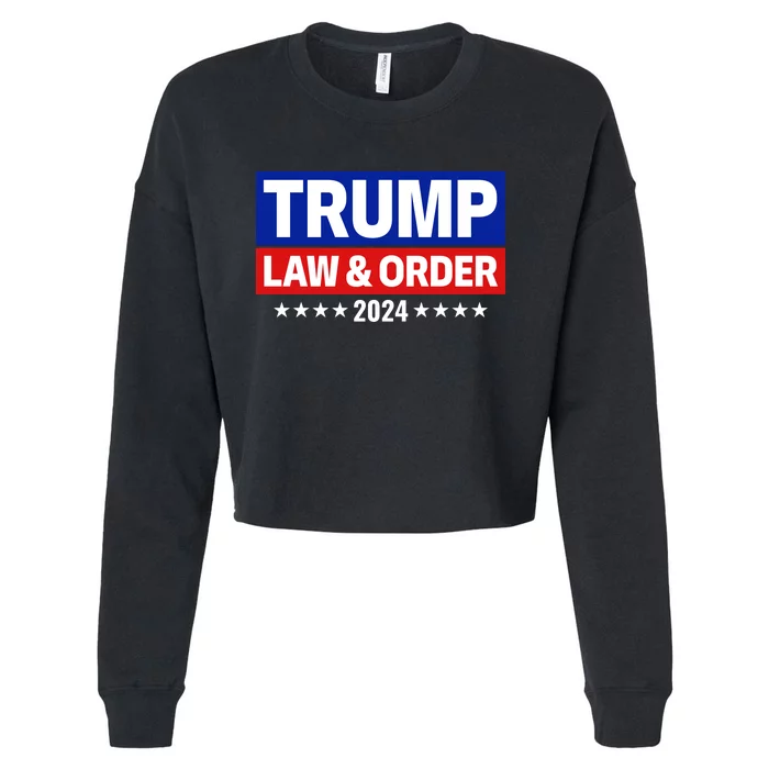 Trump Law And Order 2024 Cropped Pullover Crew