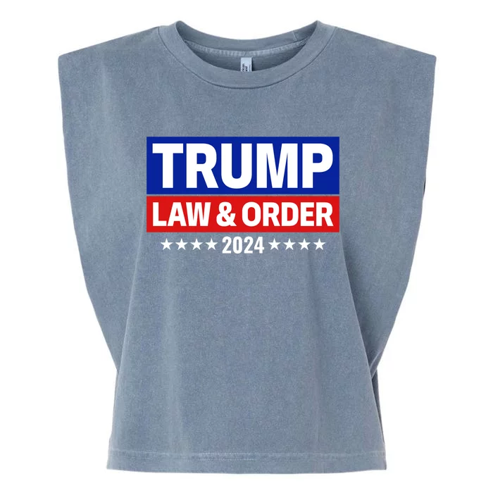 Trump Law And Order 2024 Garment-Dyed Women's Muscle Tee