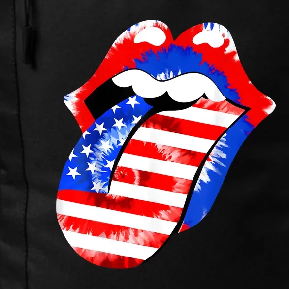 Tongue Lips American Flag 4th Of July Proud Tie Dye Daily Commute Backpack