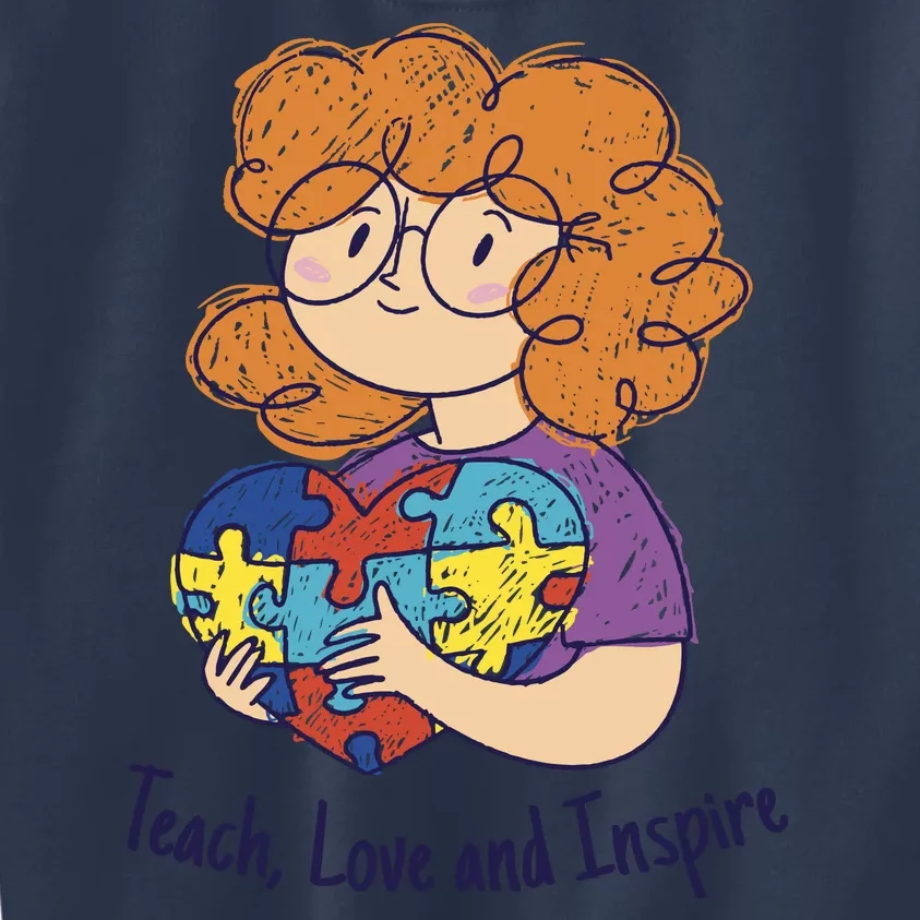 Teach Love And Inspire Teacher Autism Kids Sweatshirt