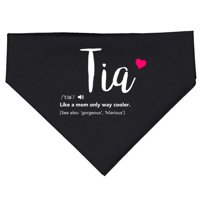 Tia Like A Mom Only Cooler Can Keep Calm New Aunt Gift USA-Made Doggie Bandana